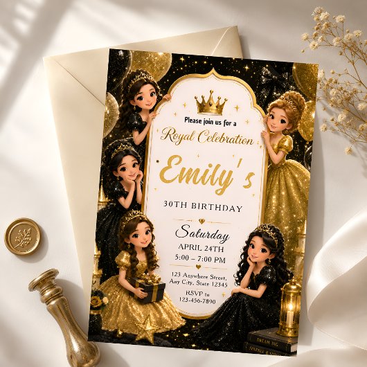 Invitation pour les 30 ans de la Princesse Royale