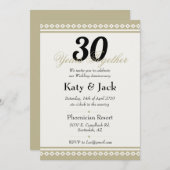 Invitation pour les 30 ans de mariage (Devant / Derrière)