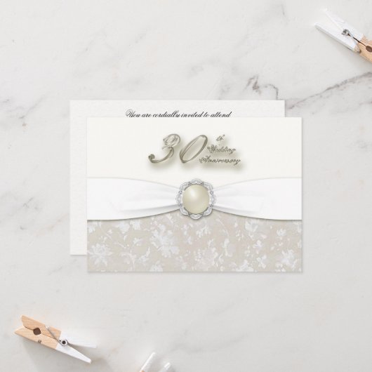 Invitation pour les 30 ans de mariage (Devant/Arrière en situation)