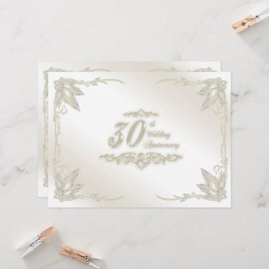 Invitation pour les 30 ans de mariage (Devant/Arrière en situation)