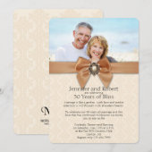 Invitation pour les 30 ans de mariage de Peach Pea (Devant / Derrière)