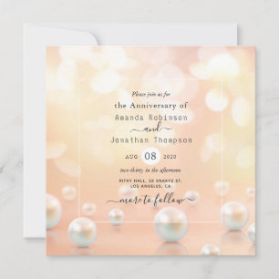 Invitation pour les 30 ans de mariage de perle