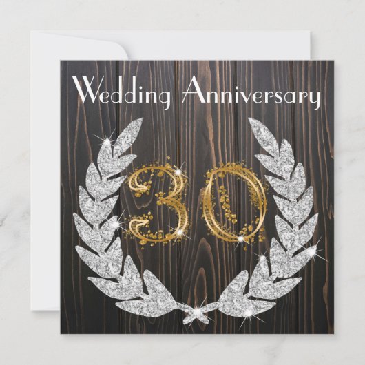 Invitation pour les 30 ans de mariage Diamond Laur (Devant)