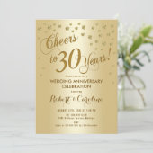 Invitation pour les 30 ans de mariage en or (Debout devant)