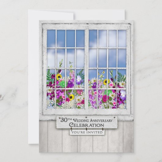 Invitation pour les 30 ans de mariage, Fenêtre rus (Devant)