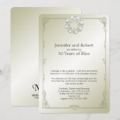 Invitation pour les 30 ans de mariage, Noces d'Or  (Devant / Derrière)