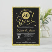 Invitation pour les 30 ans de mariage - Or Noir (Debout devant)