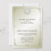 Invitation pour les 30 ans de mariage, perle d'or (Devant)