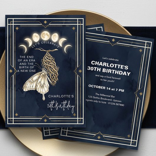 Invitation pour les 30 ans sous le thème du Tarot