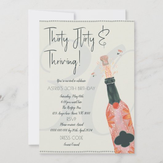 INVITATION POUR LES 30 ANS ! TRENTE ANS, FLIRT ET (Devant)