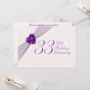 Invitation pour les 33 ans de mariage de Damas