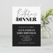 Invitation pour les 33 ans Dîner d'anniversaire No (Debout devant)