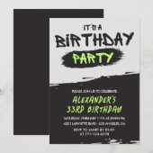 Invitation pour les 33 ans Graffiti Hommes Peintur (Devant / Derrière)