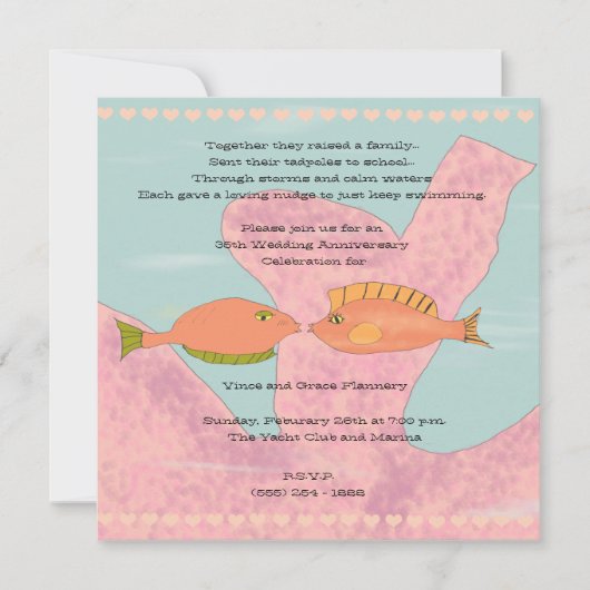 Invitation pour les 35 ans de mariage de Corail &  (Devant)