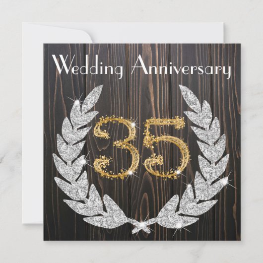 Invitation pour les 35 ans de mariage Diamant Laur (Devant)