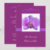 Invitation pour les 35 ans de mariage Orchidée (Devant / Derrière)
