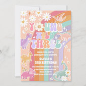Invitation pour les 3 ans de Dinosaur Rainbow (Devant)