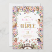 Invitation pour les 3 ans de la fée fleur (Devant)
