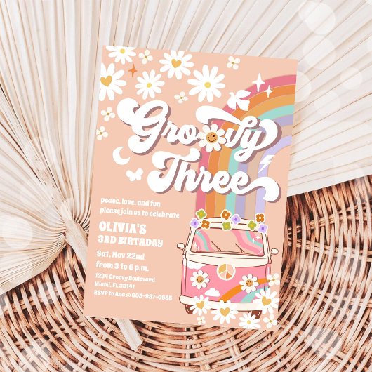 Invitation pour les 3 ans Groovy