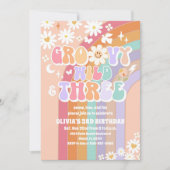 Invitation pour les 3 ans Groovy Rétro (Devant)