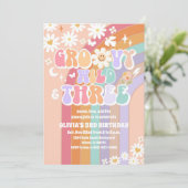 Invitation pour les 3 ans Groovy Rétro (Debout devant)