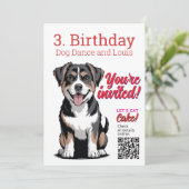 Invitation pour les 3 ans liée aux chiens (Debout devant)