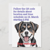 Invitation pour les 3 ans liée aux chiens (Dos)