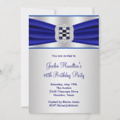 Invitation pour les 40 ans Blue Diamond Sapphire (Dos)