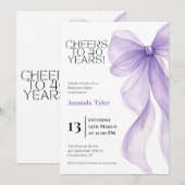 Invitation pour les 40 ans de Lavender Bow (Devant / Derrière)