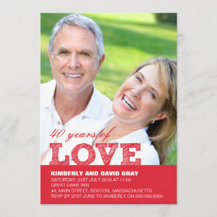 Invitation pour les 40 ans de mariage