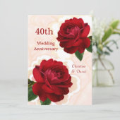 Invitation pour les 40 ans de mariage anniversaire (Debout devant)
