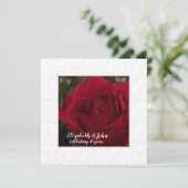 Invitation pour les 40 ans de mariage avec une ros (Debout devant)