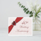 Invitation pour les 40 ans de mariage - Damassé (Debout devant)