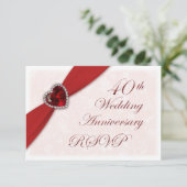 Invitation pour les 40 ans de mariage - Damassé (Debout devant)