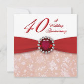 Invitation pour les 40 ans de mariage de Damask (Devant)