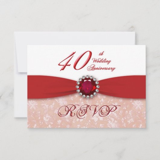 Invitation pour les 40 ans de mariage de Damask (Devant)