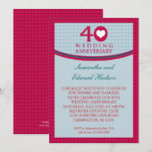 Invitation pour les 40 ans de mariage de Heart (Devant / Derrière)