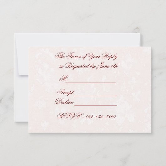 Invitation pour les 40 ans de mariage de mariage e (Dos)