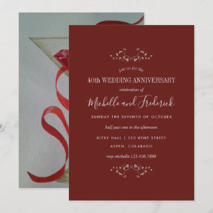 Invitation pour les 40 ans de mariage de rubis