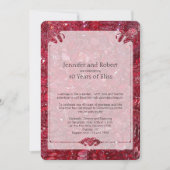 Invitation pour les 40 ans de mariage de Rubis (Devant)