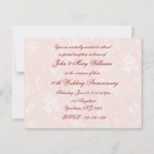 Invitation pour les 40 ans de mariage en Damassé d (Dos)