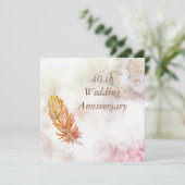 Invitation pour les 40 ans de mariage en marbre (Debout devant)