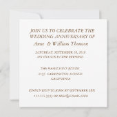 Invitation pour les 40 ans de mariage en marbre (Dos)