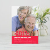 Invitation pour les 40 ans de mariage en rouge (Debout devant)