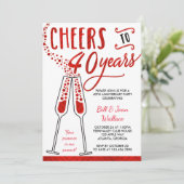 Invitation pour les 40 ans de mariage, Faux paille (Debout devant)