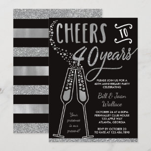 Invitation pour les 40 ans de mariage, Faux scinti