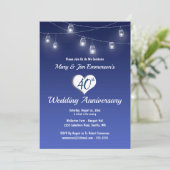 Invitation pour les 40 ans de mariage - Guirlande (Debout devant)