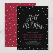 Invitation pour les 40 ans de mariage, Silver & Ru (Devant / Derrière)