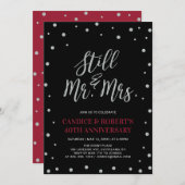 Invitation pour les 40 ans de mariage Silver & Rub (Devant / Derrière)