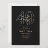 Invitation pour les 40 ans de Modern Black Gold (Devant)